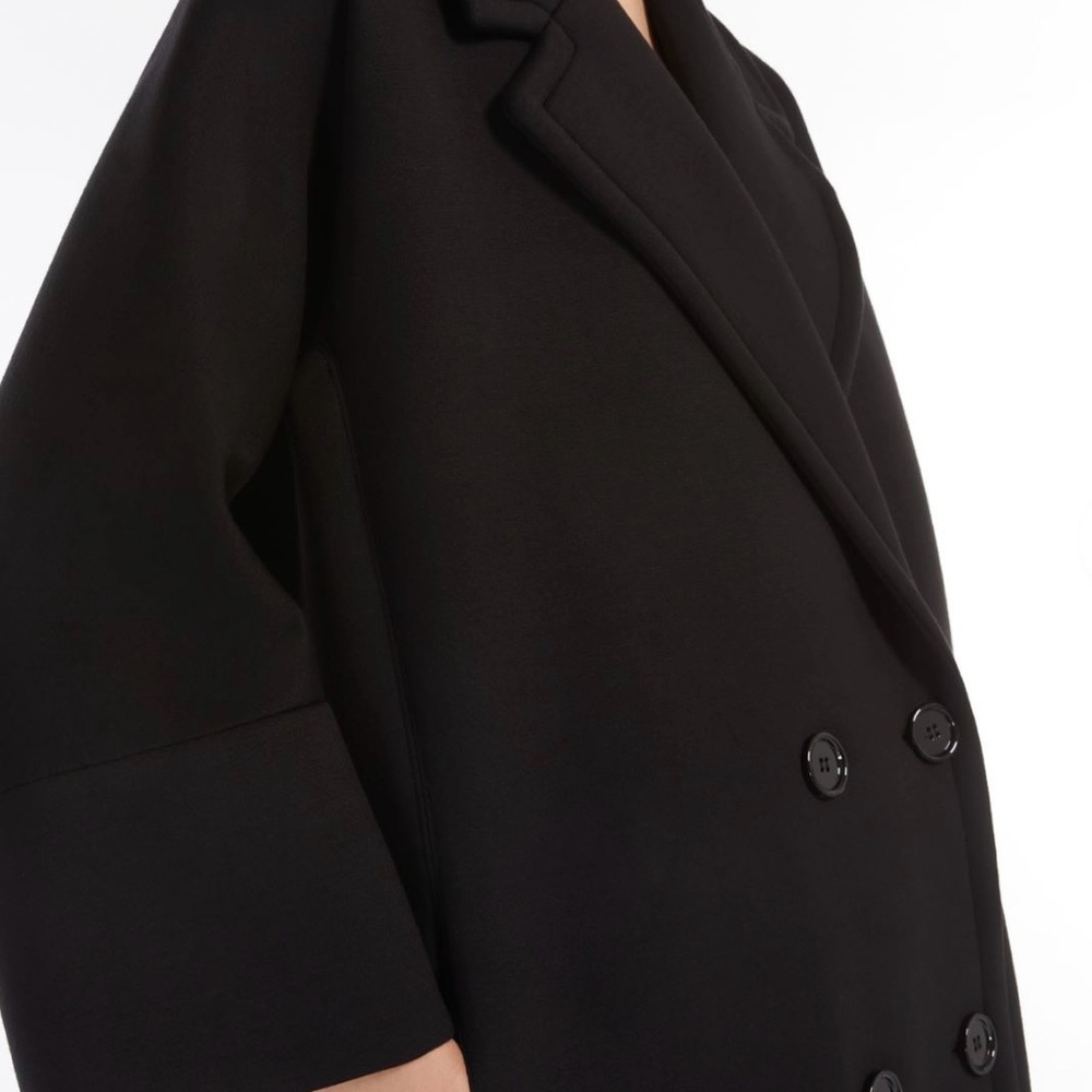 Max Mara Double-breasted jersey coat in navy - with box - Picture 12 of 13